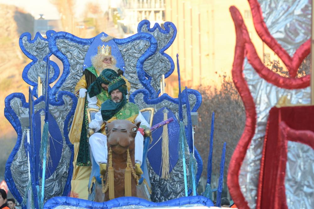 Uno de los magos en la carreta de la Cabalgata de 2019.