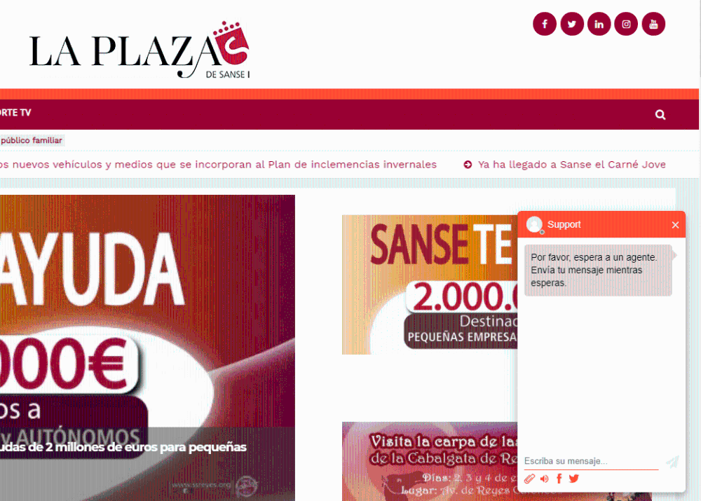 Imagen El Ayuntamiento activa su chat on line que agiliza trámites y mejora la comunicación con sus vecinos