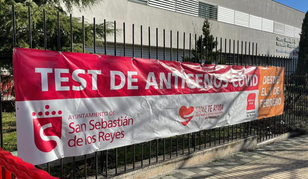 Pancarta test de antígenos