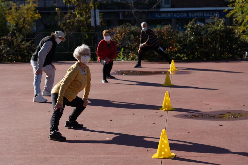 Ejercicio en el Punto activo de mayores.