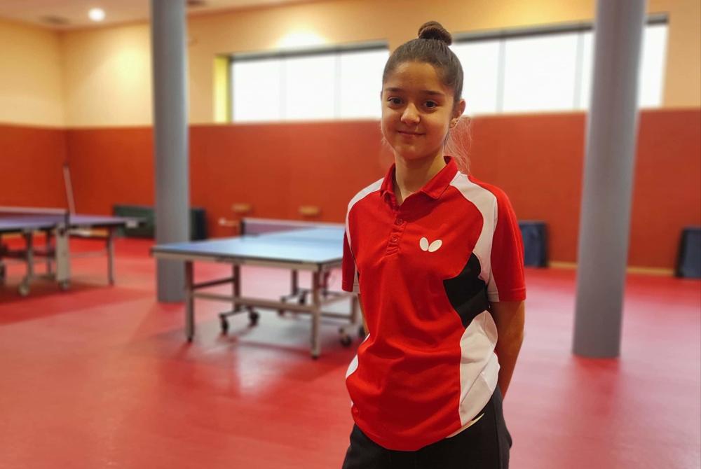 Noelia Pin, jugadora del Club Tenis de Mesa S.S. Reyes