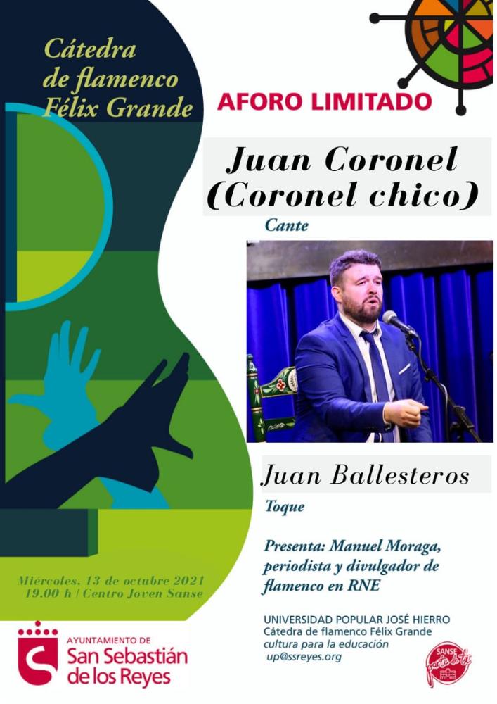 Imagen Juan Ruiz Coronel, ‘Coronel chico’, un maestro de la taranta, en la Cátedra de Flamenco de la Universidad Popular