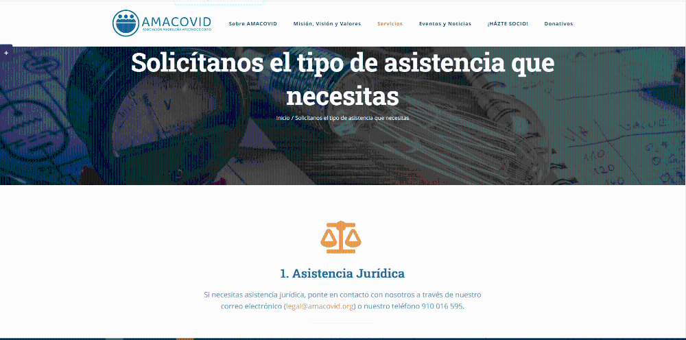 Web de AMACOVID.