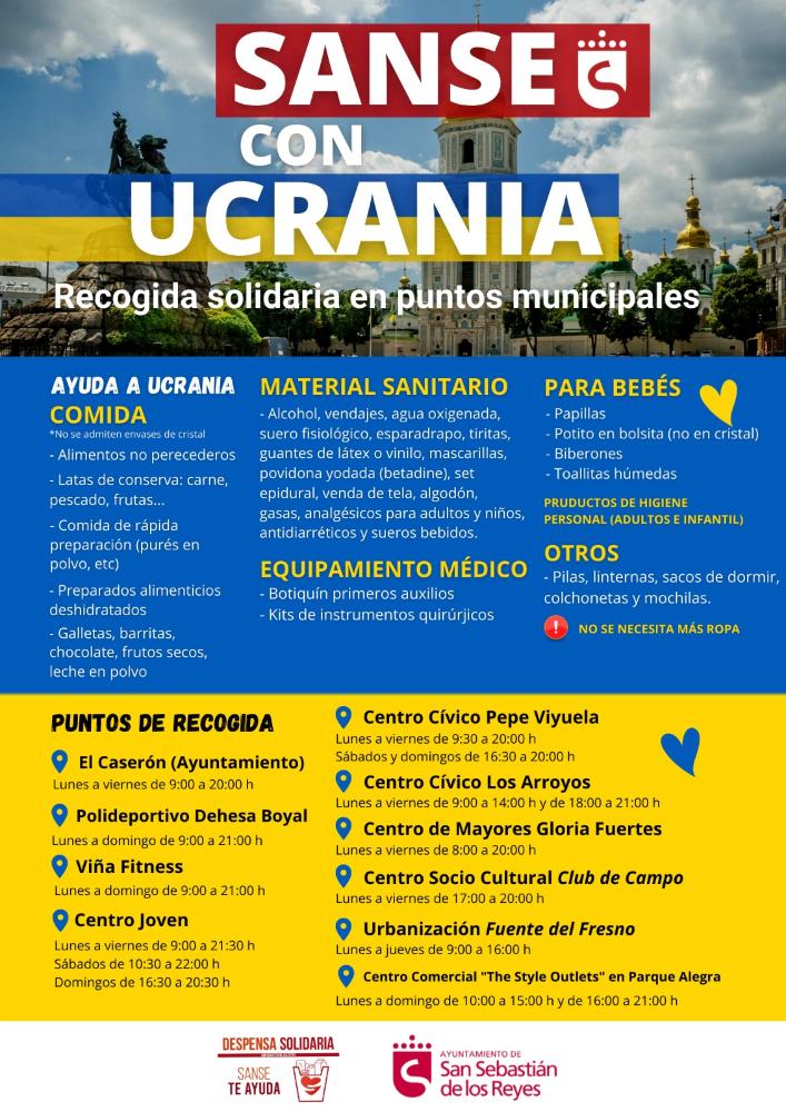 Recogida solidaria en puntos municipales San Sebastián de los Reyes
