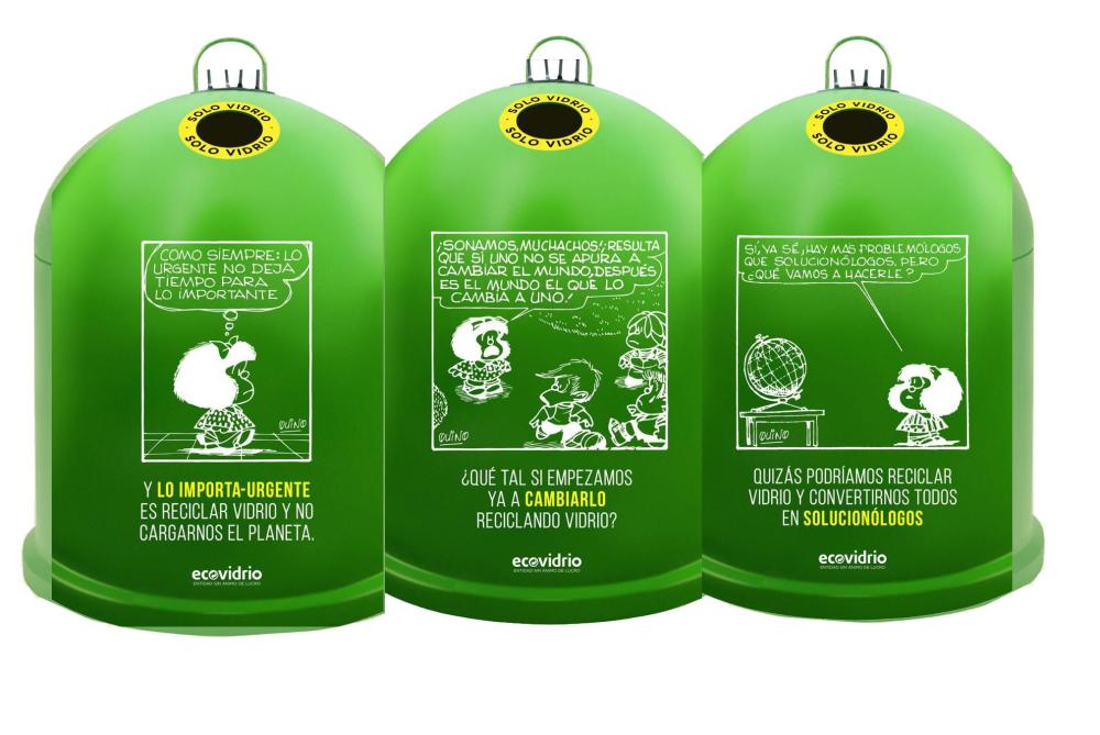 Imagen Ecovidrio y el Ayuntamiento lanzan un reto para reciclar más envases de vidrio, de la mano de Mafalda