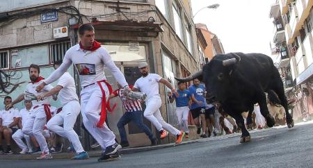 Imagen Los toros de Zalduendo regalan un sexto encierro rápido y templado, con largas carreras