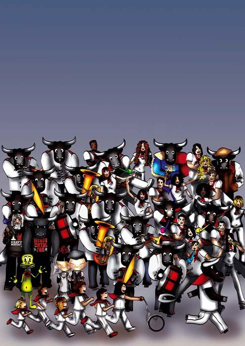 Imagen Carteles anunciadores de las Fiestas y Encierros 2010