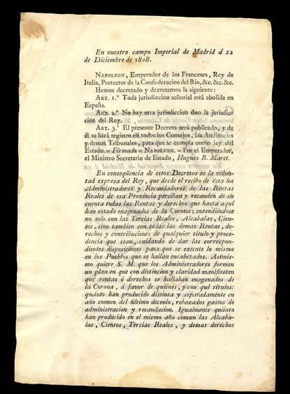 Imagen 12 de diciembre de 1808. Reverso