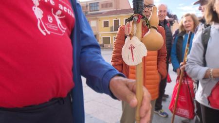 Imagen El grupo de Senderismo Senior Sanse emprende la preetapa del Camino de Santiago