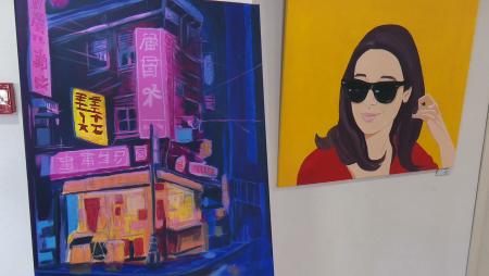 Imagen Las pinturas del alumnado de los cursos de Creartes colorean la...