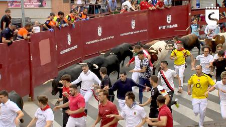 Imagen Carrera frenética y siete contusionados en el primer encierro de San...