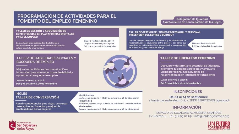 Imagen El Ayuntamiento presenta una amplia programación de actividades para el fomento del empleo femenino