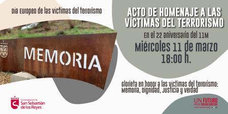 Imagen Nuestra ciudad conmemorará el Día Europeo de las Víctimas del Terrorismo el miércoles 11 de marzo